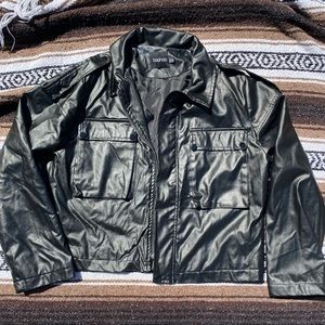 BOOHOO Black Pleather Jacket